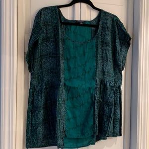 American Eagle Mixed Print Blouse